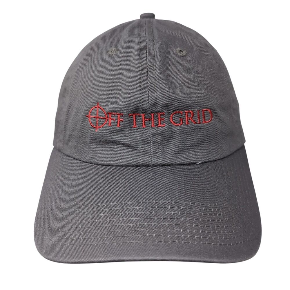 Off The Grid Slideback Hat Gray One Size Adjustable Embroidered Fahrenheit